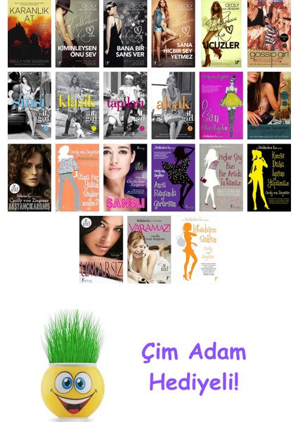 Cecily Von Ziegesar 21 Kitap Seti + Çim Adam Hediye
