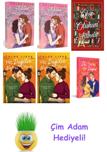 Chloe Liese 6 Kitap Seti + Çim Adam Hediye