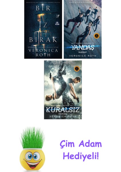 Veronica Roth 3 Kitap Seti + Çim Adam Hediye