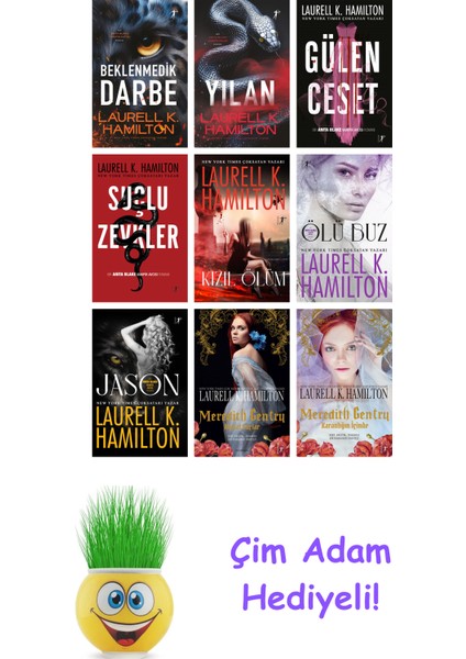 Laurell K. Hamilton 9 Kitap Seti + Çim Adam Hediye