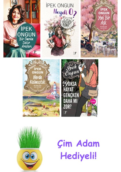 Ipek Ongun 5 Kitap Seti + Çim Adam Hediye
