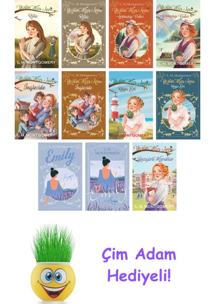 Lucy Maud Montgomery 11 Kitap Seti + Çim Adam Hediye