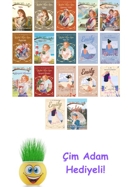 Lucy Maud Montgomery 17 Kitap Seti + Çim Adam Hediye