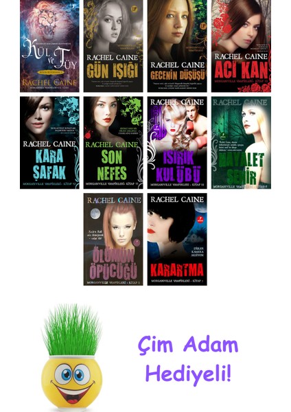 Rachel Caine 10 Kitap Seti + Çim Adam Hediye