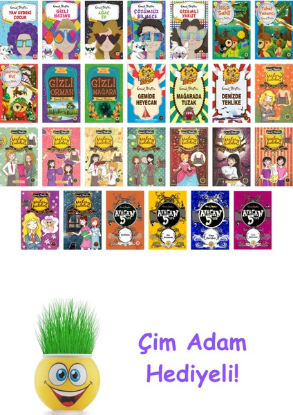 Enid Blyton 27 Kitap Seti + Çim Adam Hediye