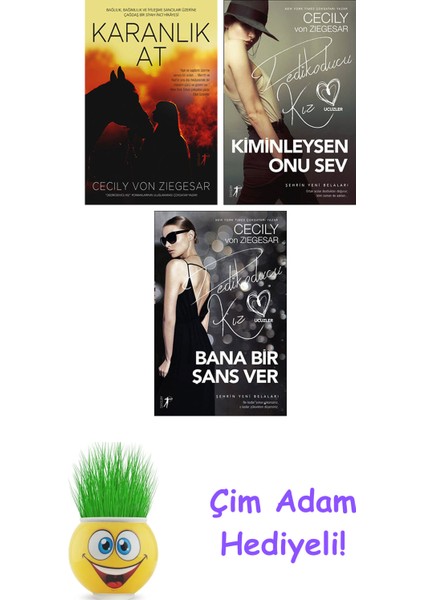 Cecily Von Ziegesar 3 Kitap Seti + Çim Adam Hediye