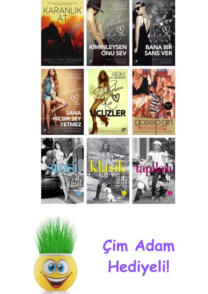 Cecily Von Ziegesar 9 Kitap Seti + Çim Adam Hediye