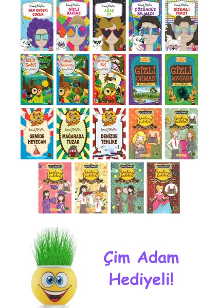 Enid Blyton 19 Kitap Seti + Çim Adam Hediye