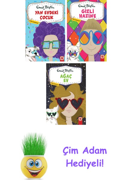 Enid Blyton 3 Kitap Seti + Çim Adam Hediye