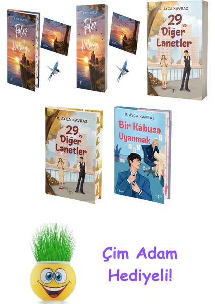 R. Ayça Kavraz 5 Kitap Seti + Çim Adam Hediye