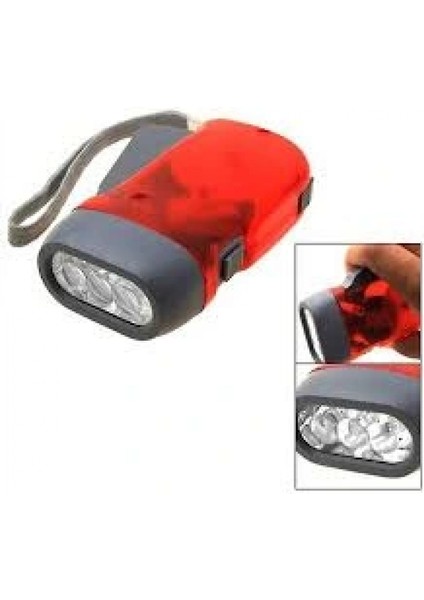 Dinamolu Sıkmalı El Feneri (4887)