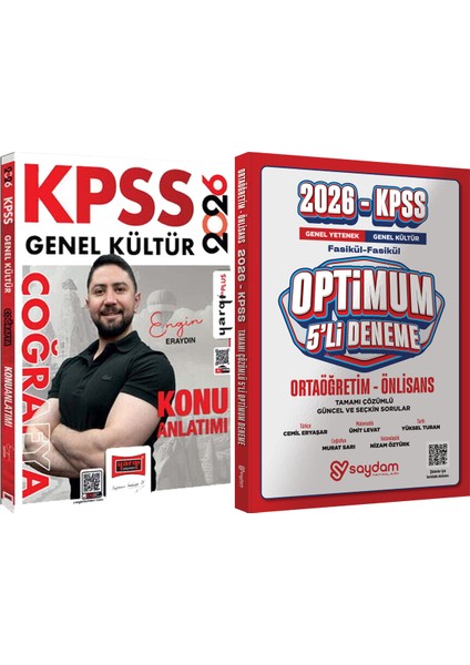 2026 Kpss Coğrafya Konu Anlatımı (Engin Eraydın) - Optimum 5 Deneme