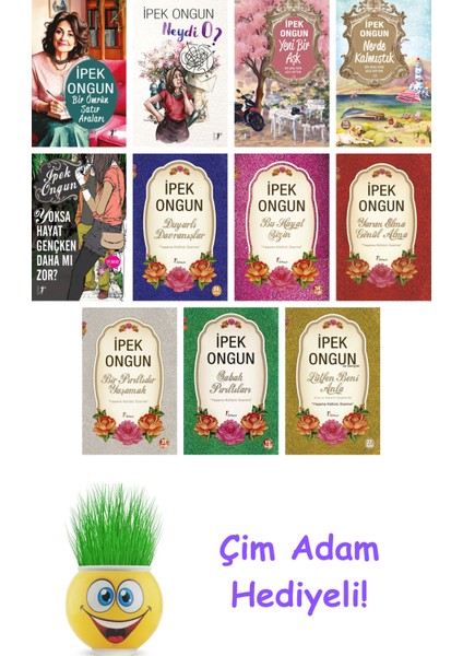 Ipek Ongun 11 Kitap Seti + Çim Adam Hediye