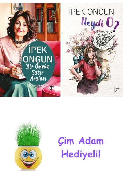 Ipek Ongun 2 Kitap Seti + Çim Adam Hediye