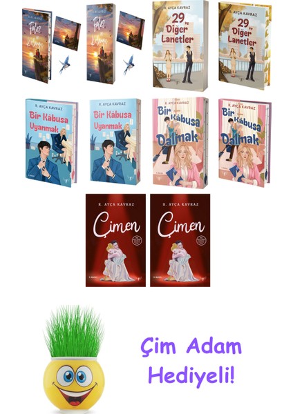 R. Ayça Kavraz 10 Kitap Seti + Çim Adam Hediye