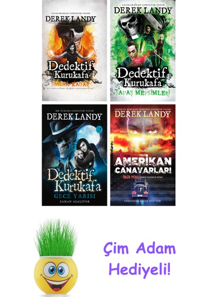 Derek Landy 4 Kitap Seti + Çim Adam Hediye