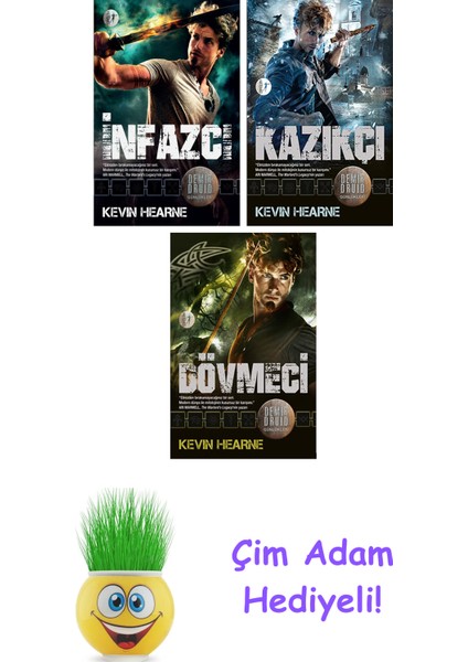 Kevin Hearne 3 Kitap Seti + Çim Adam Hediye