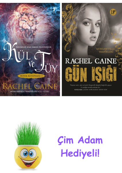 Rachel Caine 2 Kitap Seti + Çim Adam Hediye