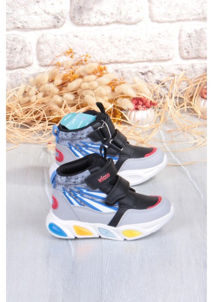 946.B25K.420 David Siyah Rahat Hafif Işıklı Erkek Çocuk Bot fiyatları