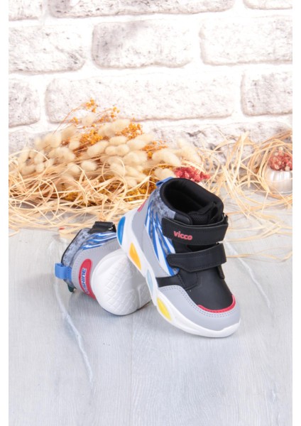 946.B25K.420 David Siyah Rahat Hafif Işıklı Erkek Çocuk Bot indirimleri