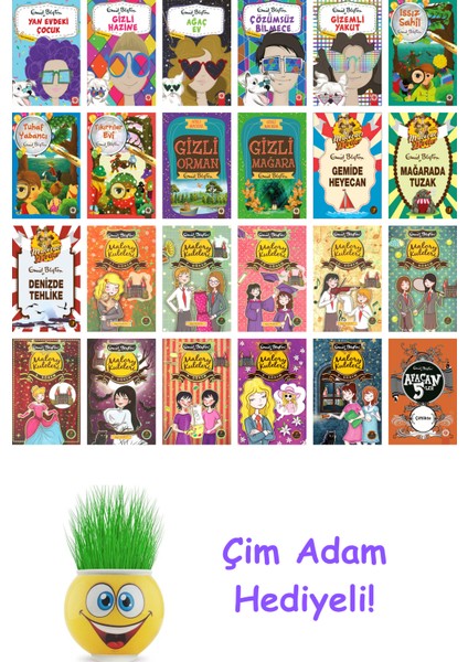 Enid Blyton 24 Kitap Seti + Çim Adam Hediye