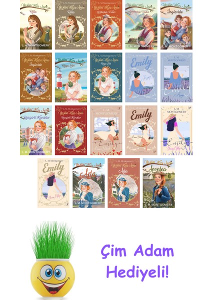 Lucy Maud Montgomery 19 Kitap Seti + Çim Adam Hediye