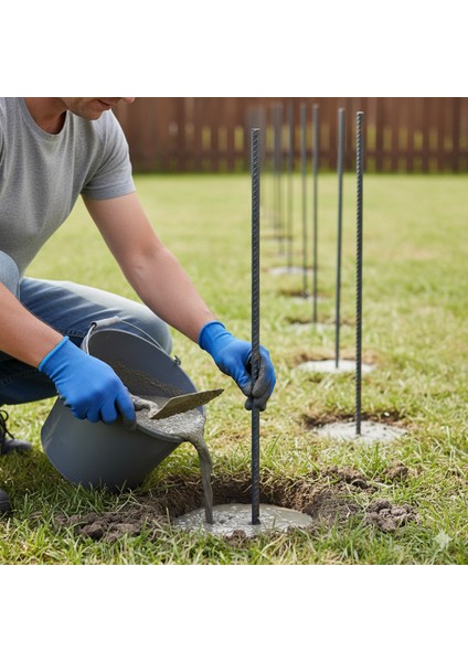 5 Adet x 2 Metre 8 mm Demir Çubuk (Demir Kazık) – Kaynaklanabilir Yuvarlak Demir, Kafes ve Bahçe