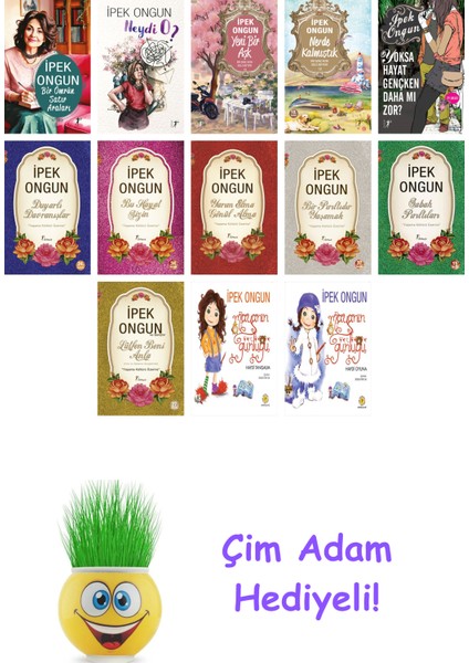 Ipek Ongun 13 Kitap Seti + Çim Adam Hediye