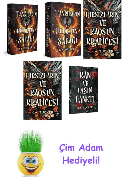 K. A. Tucker 5 Kitap Seti + Çim Adam Hediye