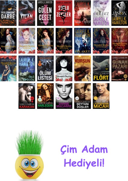 Laurell K. Hamilton 26 Kitap Seti + Çim Adam Hediye
