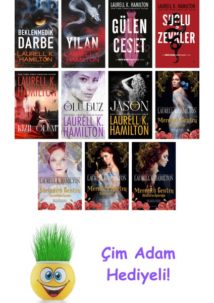 Laurell K. Hamilton 11 Kitap Seti + Çim Adam Hediye