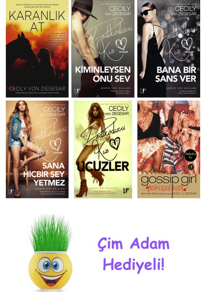 Cecily Von Ziegesar 6 Kitap Seti + Çim Adam Hediye