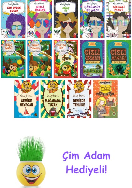 Enid Blyton 14 Kitap Seti + Çim Adam Hediye