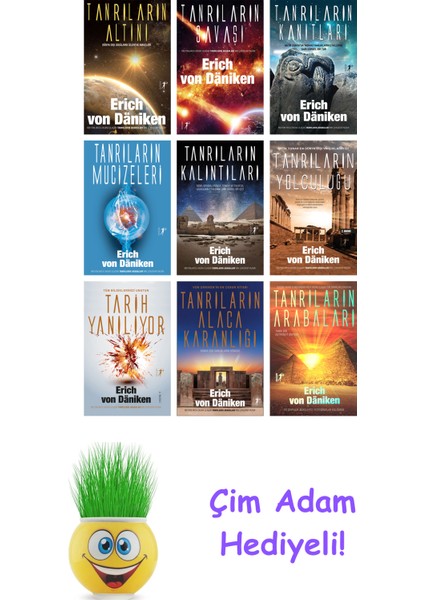 Erich Von Daniken 9 Kitap Seti + Çim Adam Hediye