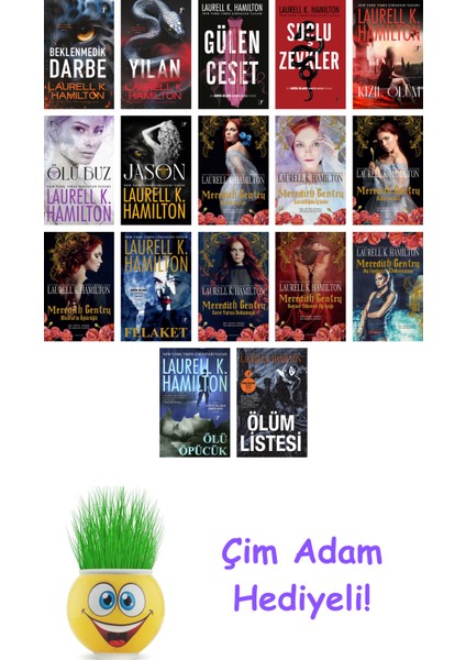 Laurell K. Hamilton 17 Kitap Seti + Çim Adam Hediye