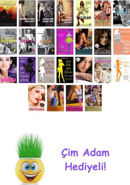 Cecily Von Ziegesar 25 Kitap Seti + Çim Adam Hediye