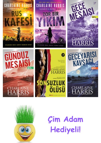 Charlaine Harris 6 Kitap Seti + Çim Adam Hediye