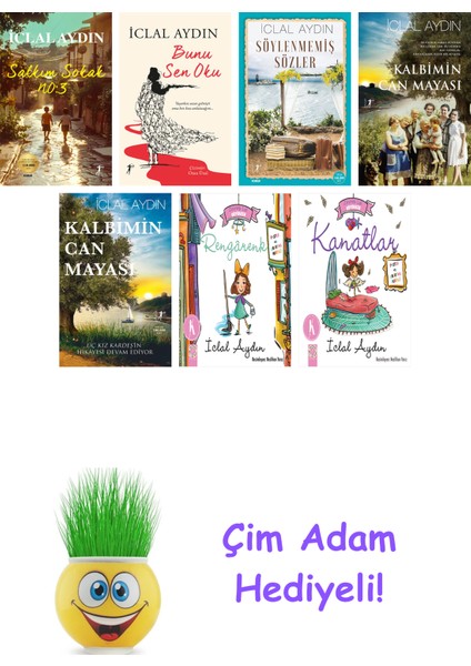 Iclal Aydın 7 Kitap Seti + Çim Adam Hediye