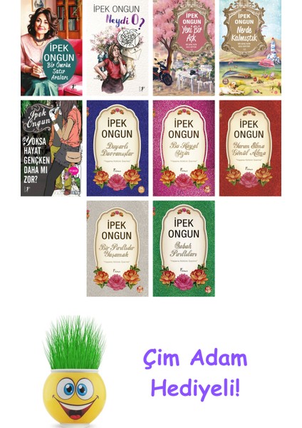 Ipek Ongun 10 Kitap Seti + Çim Adam Hediye