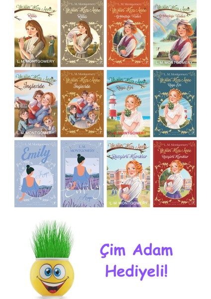 Lucy Maud Montgomery 12 Kitap Seti + Çim Adam Hediye