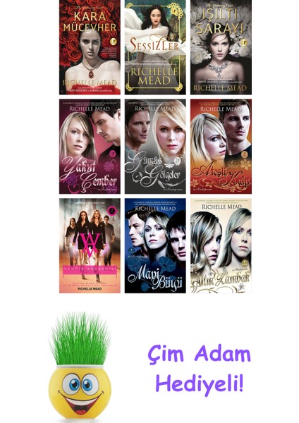 Richelle Mead 9 Kitap Seti + Çim Adam Hediye