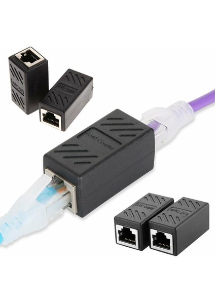 RJ45 Coupler Extender Ethernet Kablo Birleştirici Adaptör - Cat5/cat6 Uyumlu Tak-Çalıştır modelleri