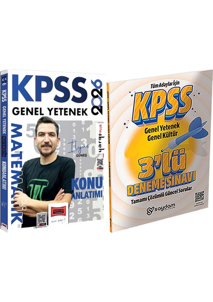 2026 Kpss Matematik Konu Anlatımı (Ilyas Güneş) - 3 Deneme