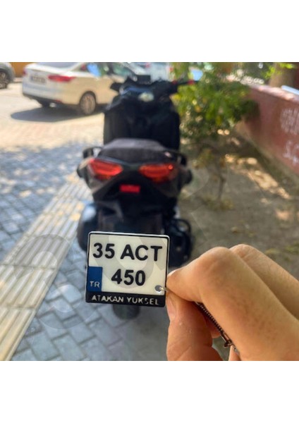 | Kişiselleştirilebilir Motor Plaka Anahtarlık | 2 Adet