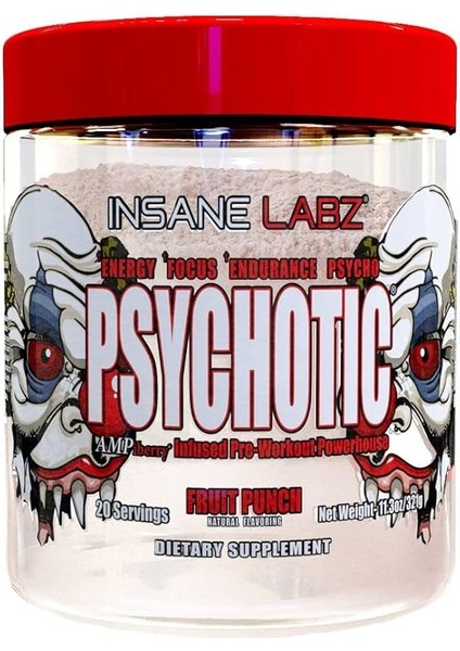Psychotic Clear Fully Disclosed Clinically Dosed Preworkout Powder Extreme Lasting Energy Focus