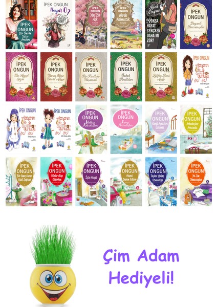 Ipek Ongun 24 Kitap Seti + Çim Adam Hediye