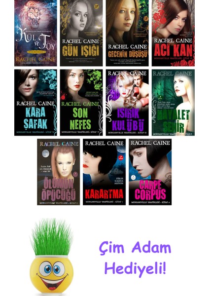 Rachel Caine 11 Kitap Seti + Çim Adam Hediye
