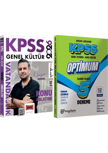 2026 Kpss Vatandaşlık Konu Anlatımı (Özgür Özkınık) - Lisans Optimum 5 Deneme