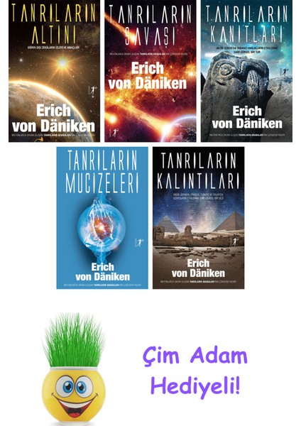 Erich Von Daniken 5 Kitap Seti + Çim Adam Hediye