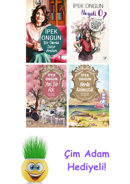 Ipek Ongun 4 Kitap Seti + Çim Adam Hediye